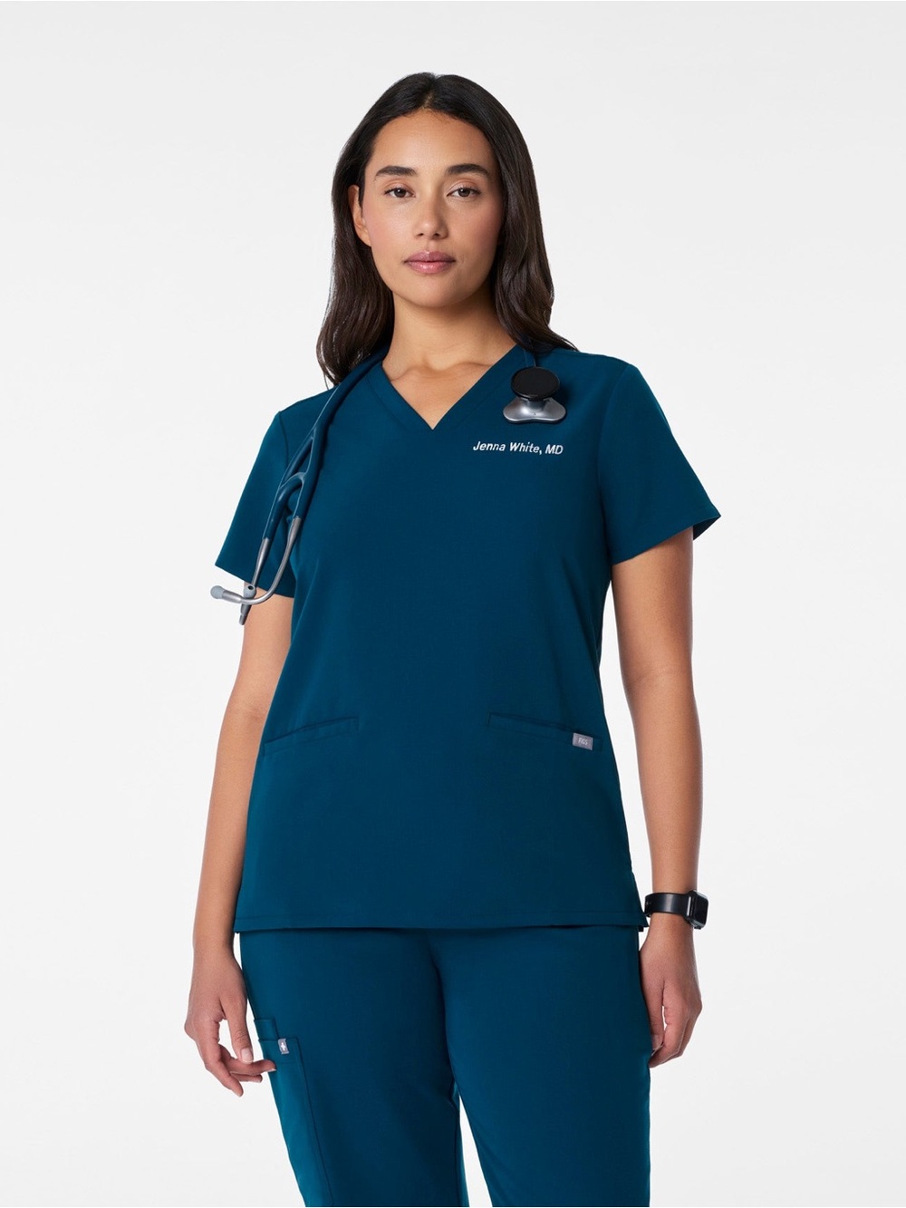 Figs NWOT Deep Reef Casma 2-Pocket Scrub Top